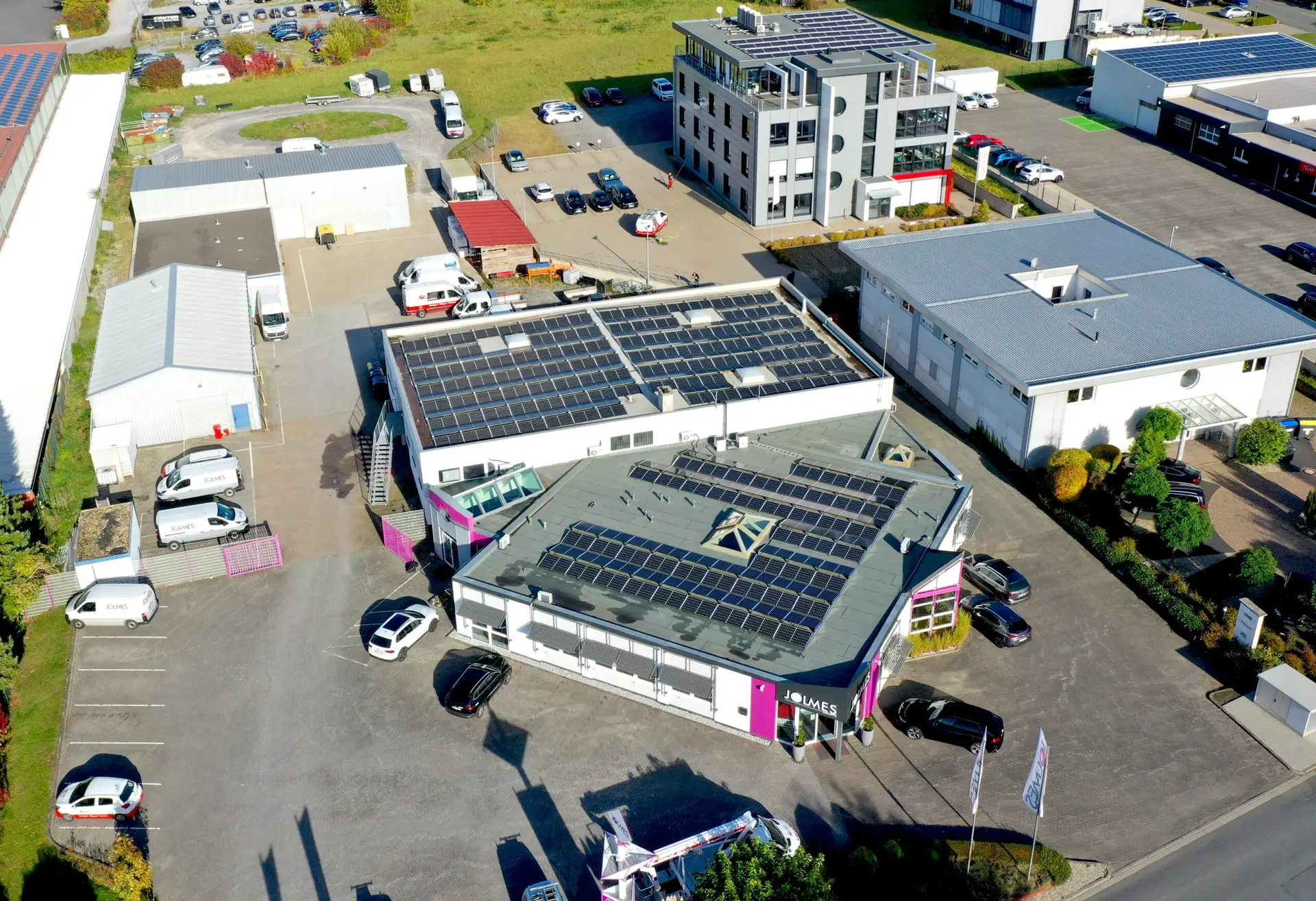 Luftaufnahme der Jolmes Unternehmensgruppe in Paderborn
